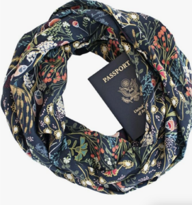 scarf with hidden pocket for passport